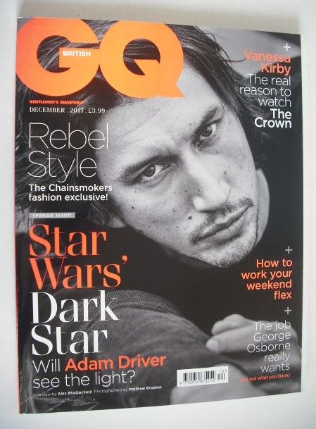 British GQ magazine - December 2017 - Adam Driver cover