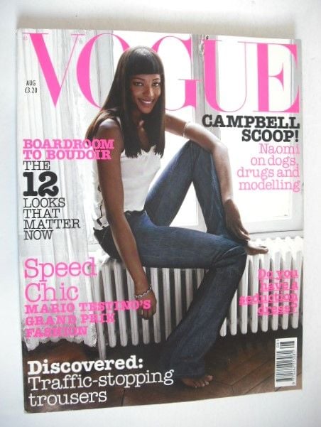 <!--2002-08-->British Vogue magazine - August 2002 - Naomi Campbell cover