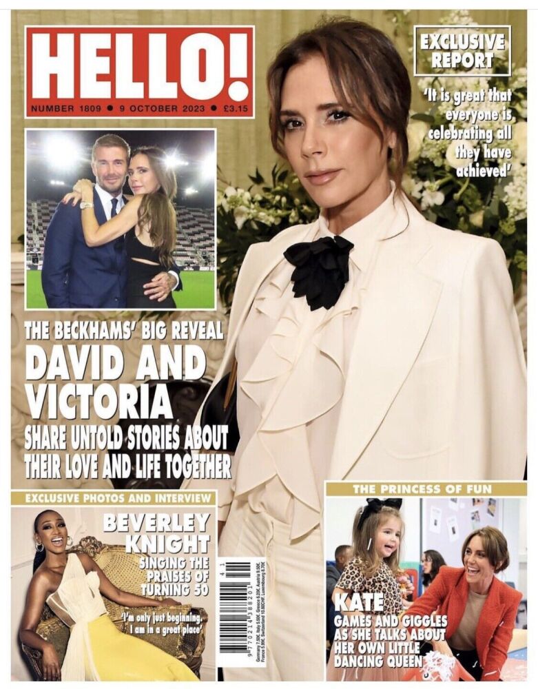 Hello! magazine - Victoria Beckham cover (9 October 2023 - Issue 1809)