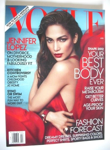 US Vogue magazine - April 2012 - Jennifer Lopez cover