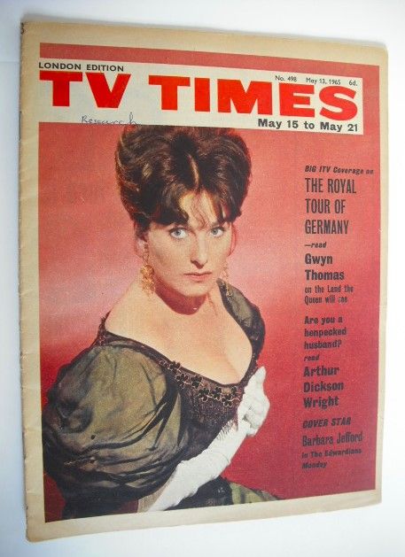 TV Times magazine - Barbara Jefford cover (13 May 1965)