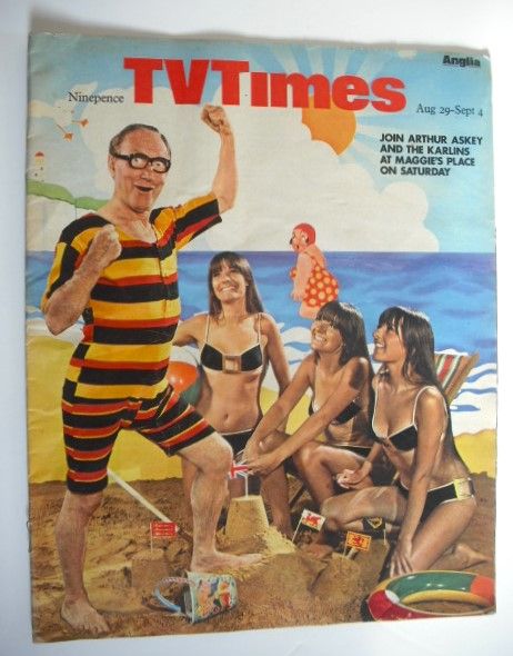 <!--1970-08-29-->TV Times magazine - Arthur Askey cover (29 August - 4 Sept