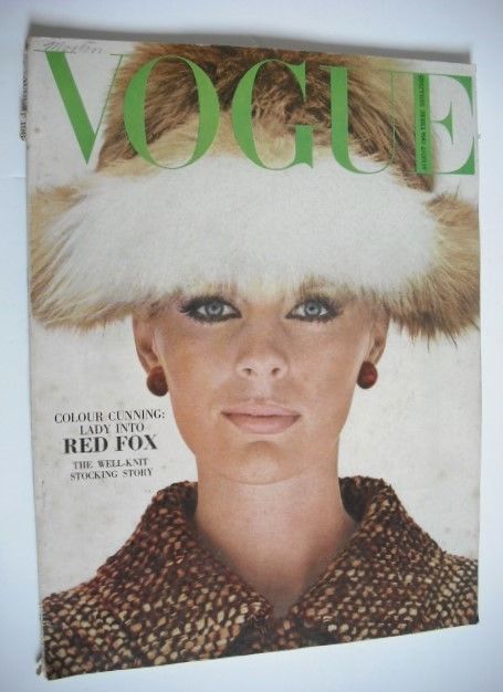 British Vogue magazine - August 1964 - Pauline Stone cover