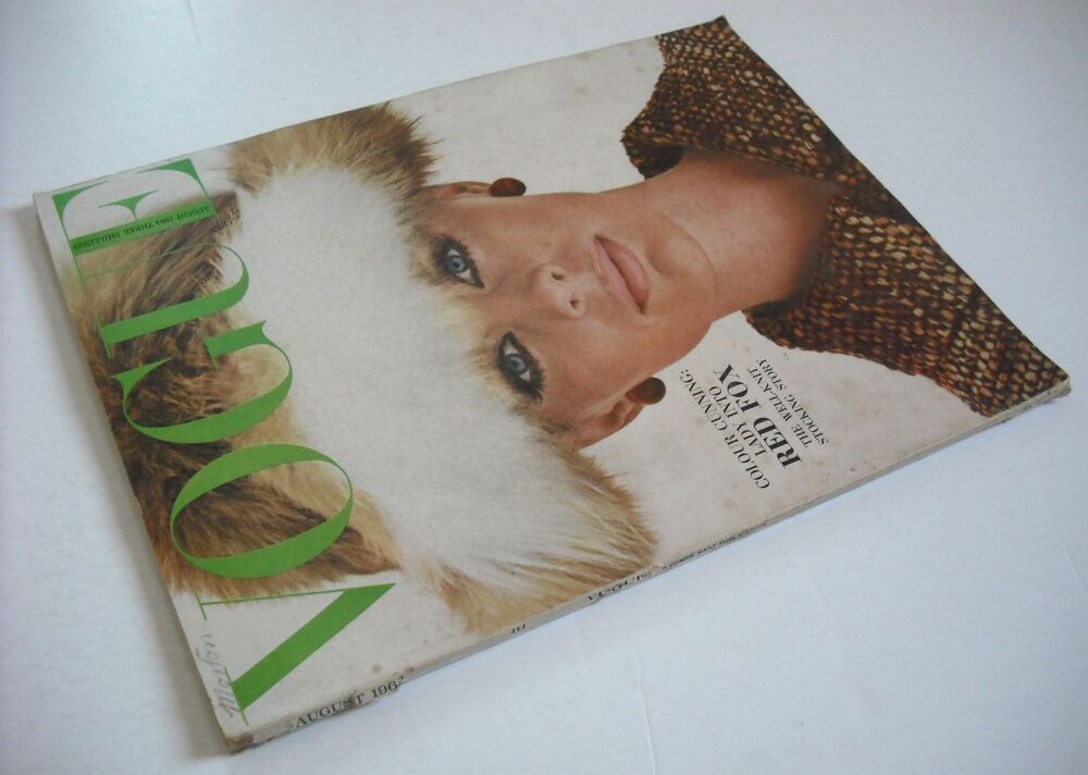 British Vogue magazine - August 1964 - Pauline Stone cover