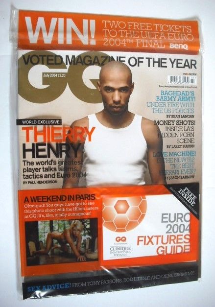 British GQ magazine - July 2004 - Thierry Henry cover