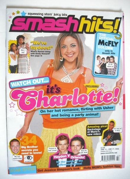 Smash Hits magazine - Charlotte Church cover (14-27 June 2005)