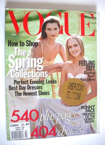 <!--1998-03-->US Vogue magazine - March 1998 - Amber Valletta and Kate Moss
