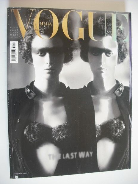 Vogue Italia magazine - October 2005 - Karen Elson cover