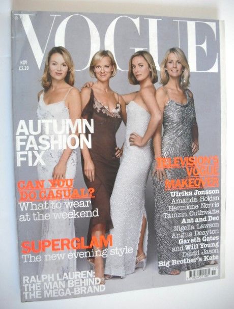 British Vogue magazine - November 2002 - Television's Vogue Makeover cover