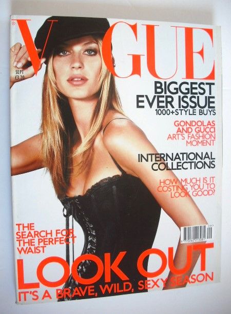 British Vogue magazine - September 2001 - Gisele Bundchen cover