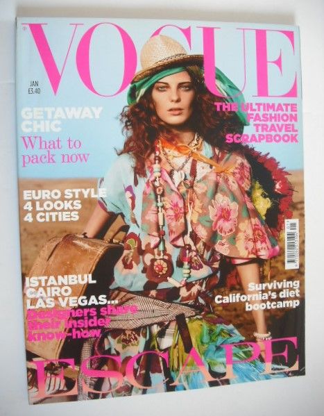 British Vogue magazine - January 2005 - Daria Werbowy cover