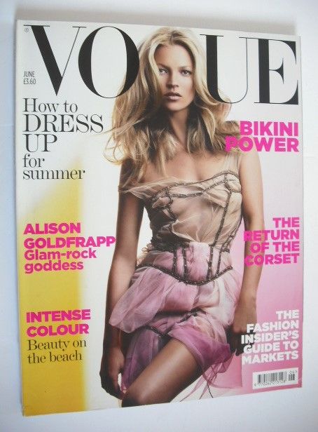 British Vogue magazine - June 2006 - Kate Moss cover