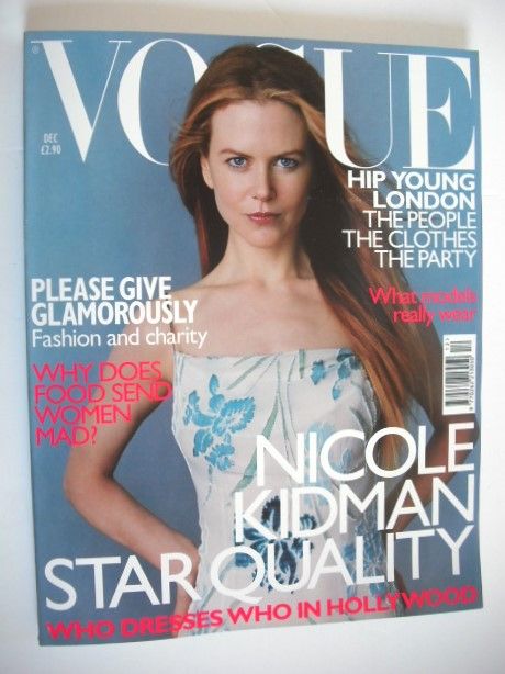 British Vogue magazine - December 1998 - Nicole Kidman cover