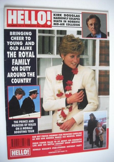 <!--1991-02-23-->Hello! magazine - Princess Diana cover (23 February 1991 -