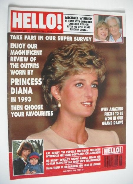 Hello! magazine - Princess Diana cover (4 December 1993 - Issue 282)
