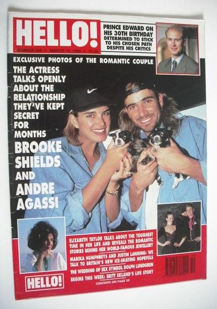 Hello! magazine - Brooke Shields and Andre Agassi cover (12 March 1994 ...