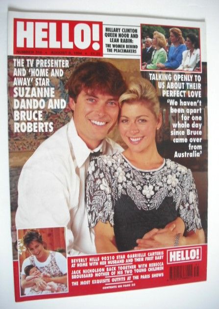 Hello! magazine - Suzanne Dando and Bruce Roberts cover (6 August 1994 - Issue 316)
