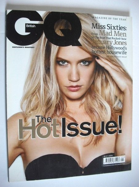 British GQ magazine - May 2009 - January Jones cover (Subscriber's Issue)