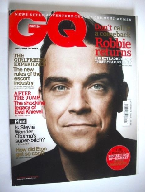 British GQ magazine - November 2009 - Robbie Williams cover