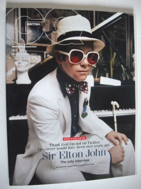 British GQ magazine - December 2019 - Elton John cover (Subscriber's Issue)