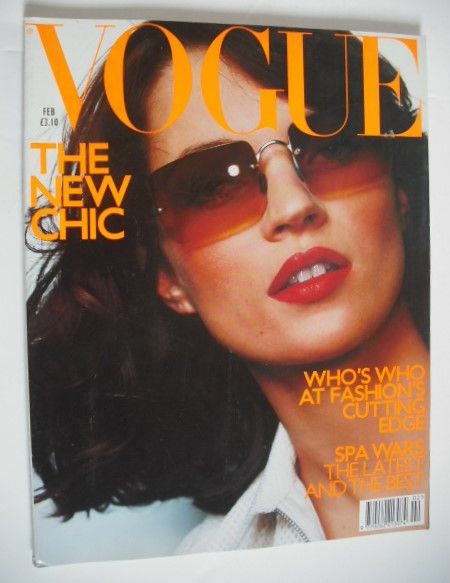 British Vogue magazine - February 2000 - Kate Moss cover