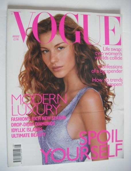 British Vogue magazine - August 1998 - Gisele Bundchen cover