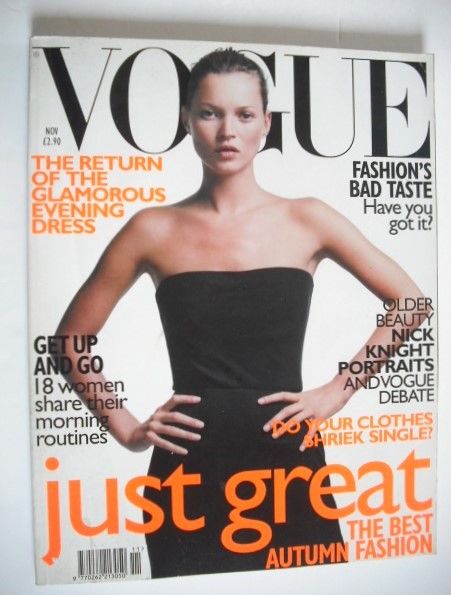 British Vogue magazine - November 1998 - Kate Moss cover