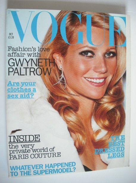 British Vogue magazine - October 2002 - Gwyneth Paltrow cover