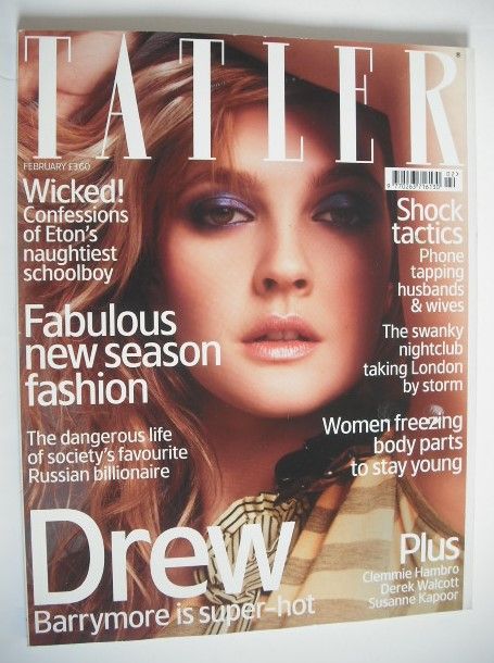 Tatler magazine - February 2007 - Drew Barrymore cover