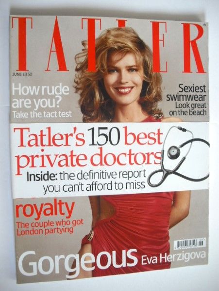 <!--2005-06-->Tatler magazine - June 2005 - Eva Herzigova cover