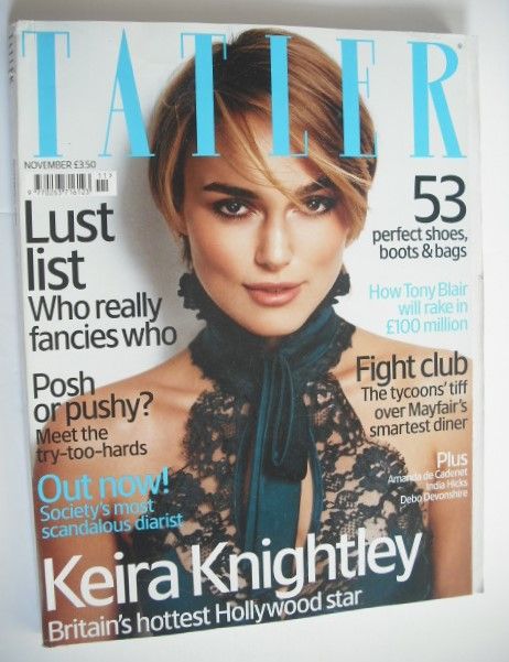<!--2005-11-->Tatler magazine - November 2005 - Keira Knightley cover