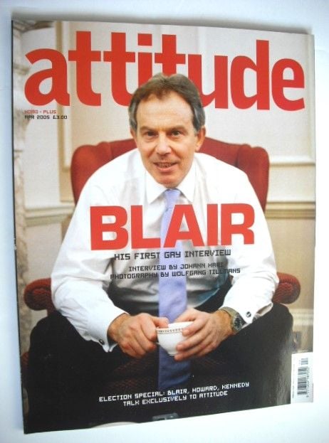 Attitude magazine - Tony Blair cover (April 2005)
