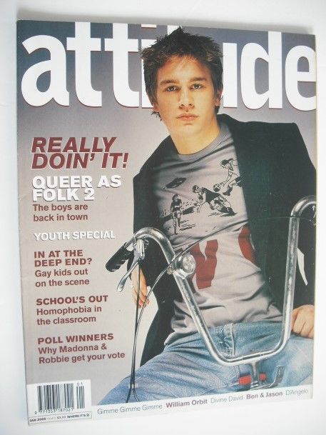 <!--2000-01-->Attitude magazine - Charlie Hunnam cover (January 2000 - Issu