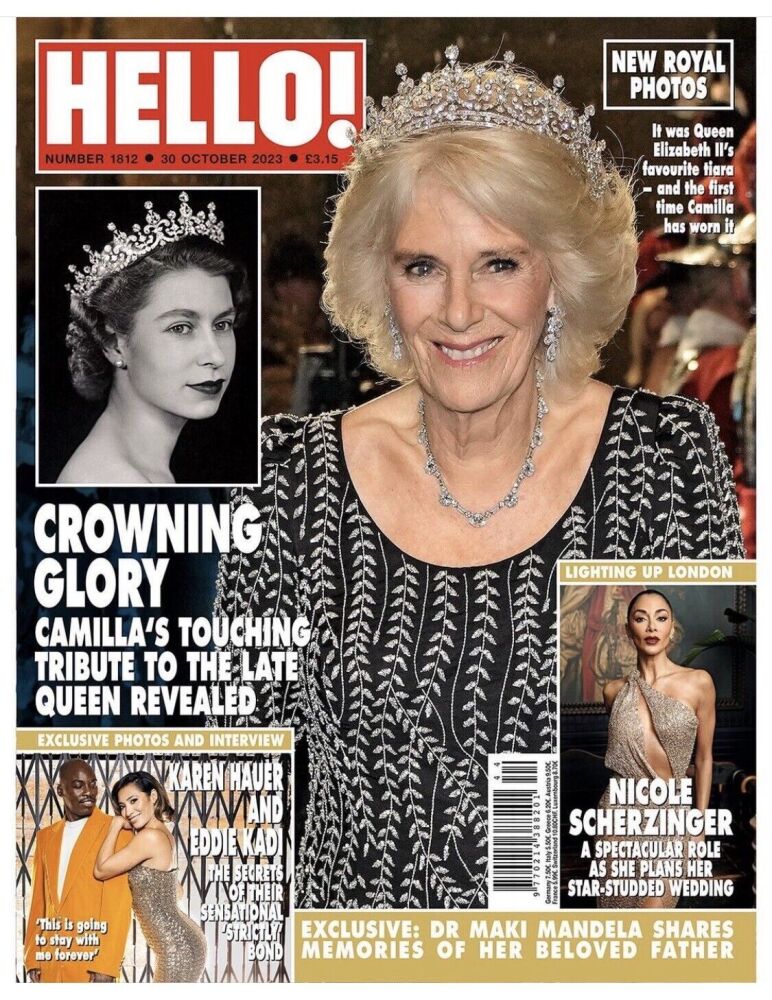 <!--2023-10-30-->Hello! magazine - Queen Camilla cover (30 October 2023 - I