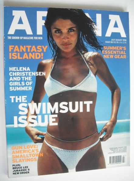 Arena magazine - July/August 1998 - Helena Christensen cover