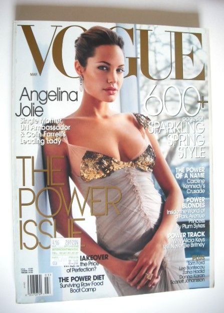 <!--2004-03-->US Vogue magazine - March 2004 - Angelina Jolie cover