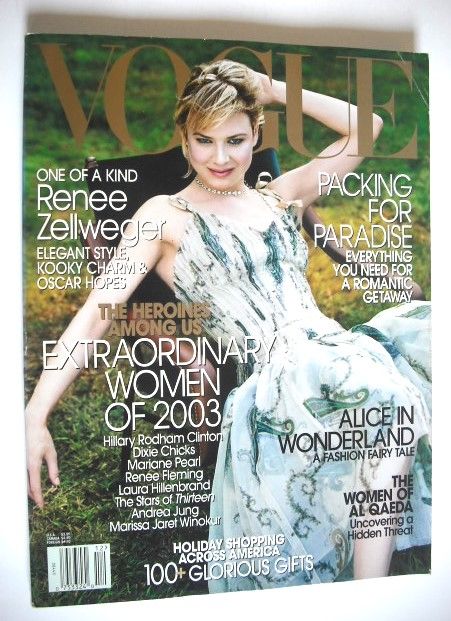 US Vogue magazine - December 2003 - Renee Zellweger cover