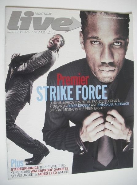 <!--2007-04-29-->Live magazine - Didier Drogba and Emmanuel Adebayor cover 
