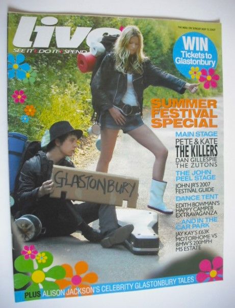 <!--2007-05-13-->Live magazine - Kate Moss and Pete Doherty LOOKALIKE cover