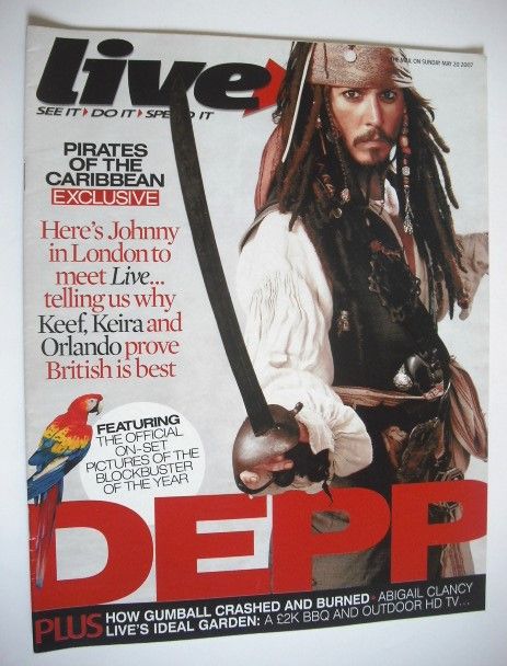 Live magazine - Johnny Depp cover (20 May 2007)