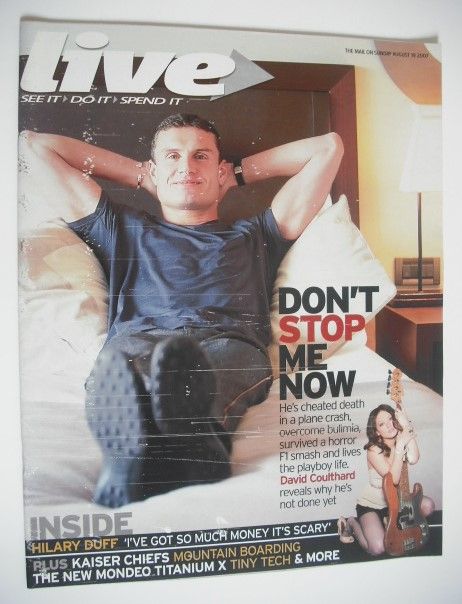 Live magazine - David Coulthard cover (19 August 2007)