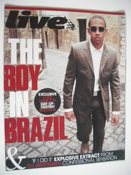 Live magazine - Lewis Hamilton cover (21 October 2007)