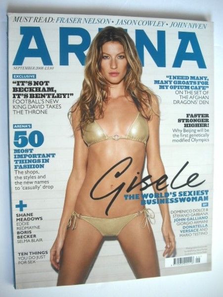 Arena magazine - September 2008 - Gisele Bundchen cover
