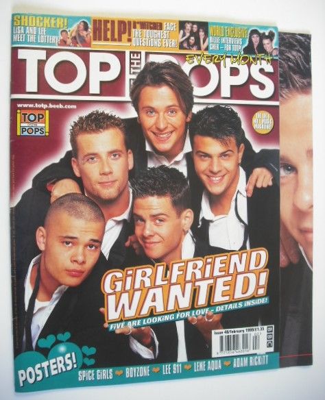 <!--1999-02-->Top Of The Pops magazine - Five cover (February 1999)