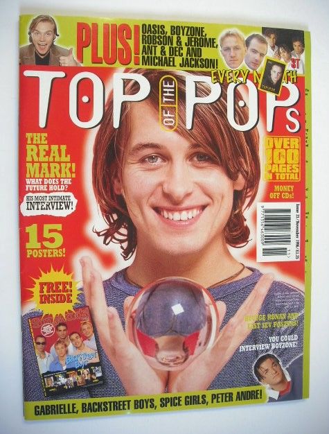 Top Of The Pops magazine - Mark Owen cover (November 1996)