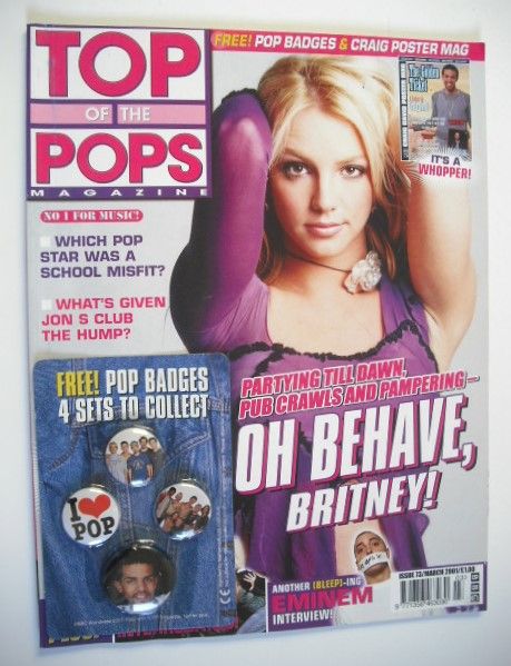 Top Of The Pops magazine - Britney Spears cover (March 2001)