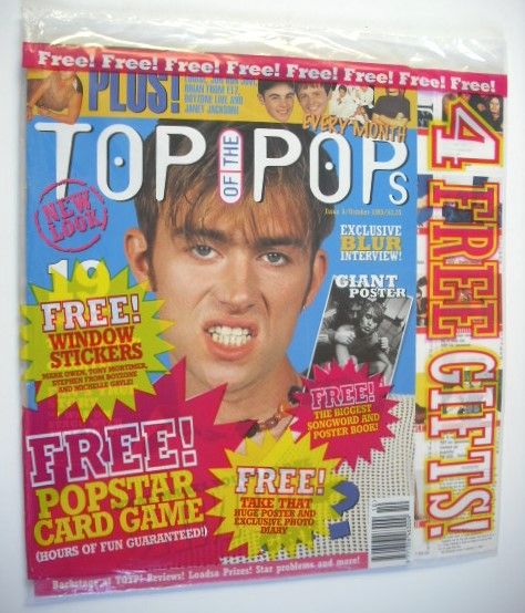 Top Of The Pops magazine - Damon Albarn cover (October 1995)