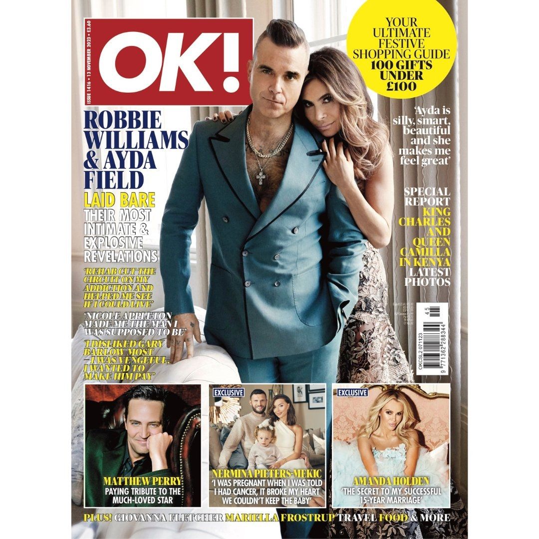 OK! magazine - Robbie Williams and Ayda Field cover (13 November 2023 - Issue 1416)