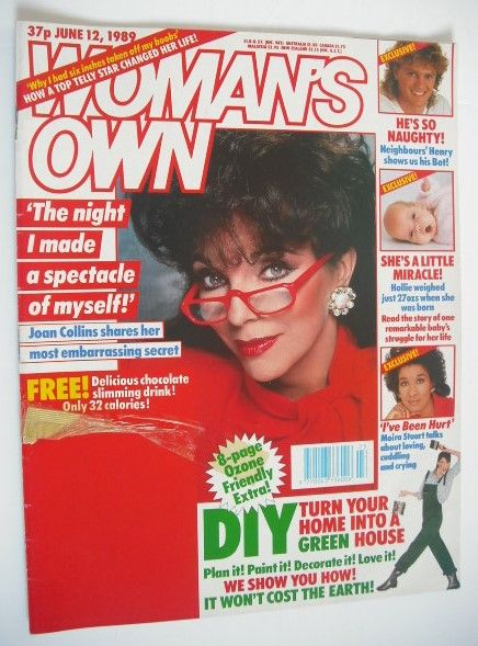 Woman's Own magazine - 12 June 1989 - Joan Collins cover