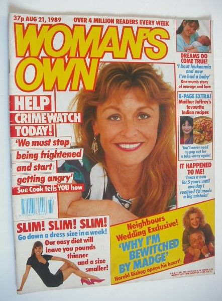 <!--1989-08-21-->Woman's Own magazine - 21 August 1989 - Sue Cook cover